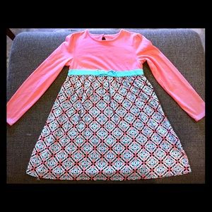 J.Khaki peach w/teal dress